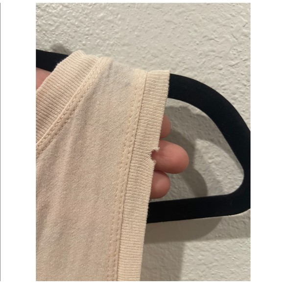 WE THE FREE Relaxed Distressed Cream Sleeveless Tank Top - Picture 6 of 6